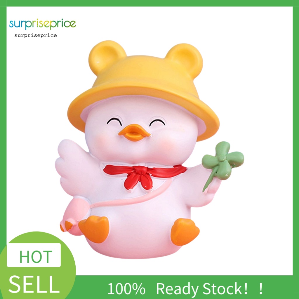 Tượng Vịt Điêu Khắc Màu Sáng Trang Trí Phòng Ngủ / SPA