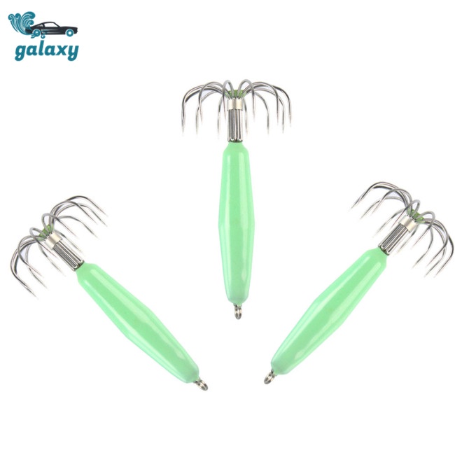 Galaxy Mồi Giả Câu Cá 12 Móc Hình Mực Phát Quang 12 Móc 12-35g