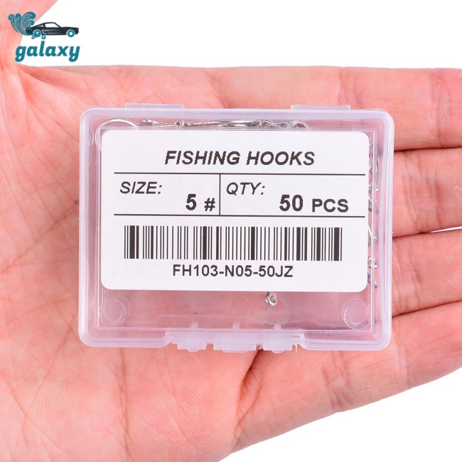 Galaxy Set 100 Lưỡi Câu Cá Bằng Thép Carbon Cao Cấp Kèm Hộp Đựng