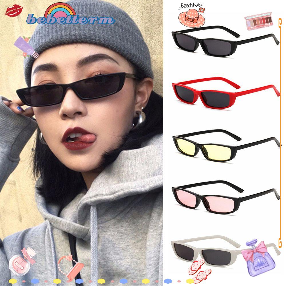 Kính Mát Gọng Nhỏ Hình Chữ Nhật Chống Tia UV400 Thời Trang