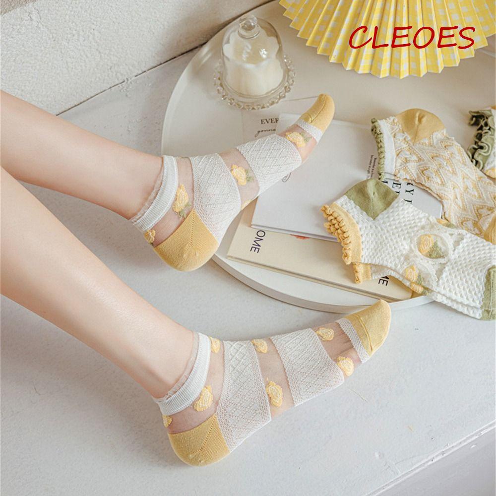 Đôi Vớ In Hoa Co Giãn Thoải Mái Dành Cho Nữ