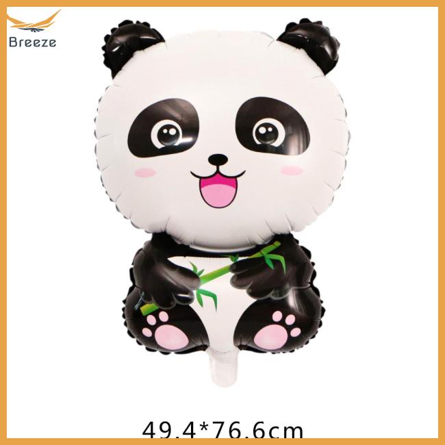 1 Bong Bóng Lá Nhôm Hình Gấu Trúc Hoạt Hình 18inch &amp; 76x49cm Trang Trí Tiệc Sinh Nhật
