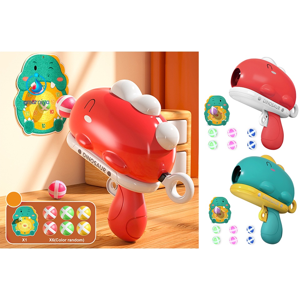 Amar Đồ Chơi Bắn Bóng Dính Bằng Vải Họa Tiết Khủng Long Đáng Yêu Dùng Ngoài Trời