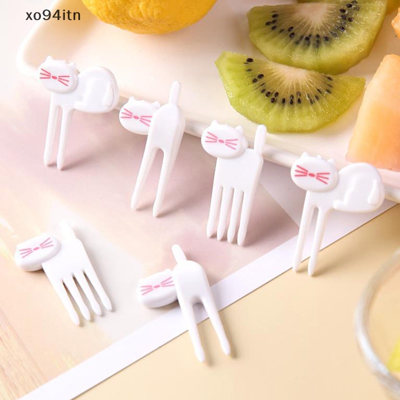 Set 6 Nĩa Ăn Trái Cây Hình Mèo Dễ Thương