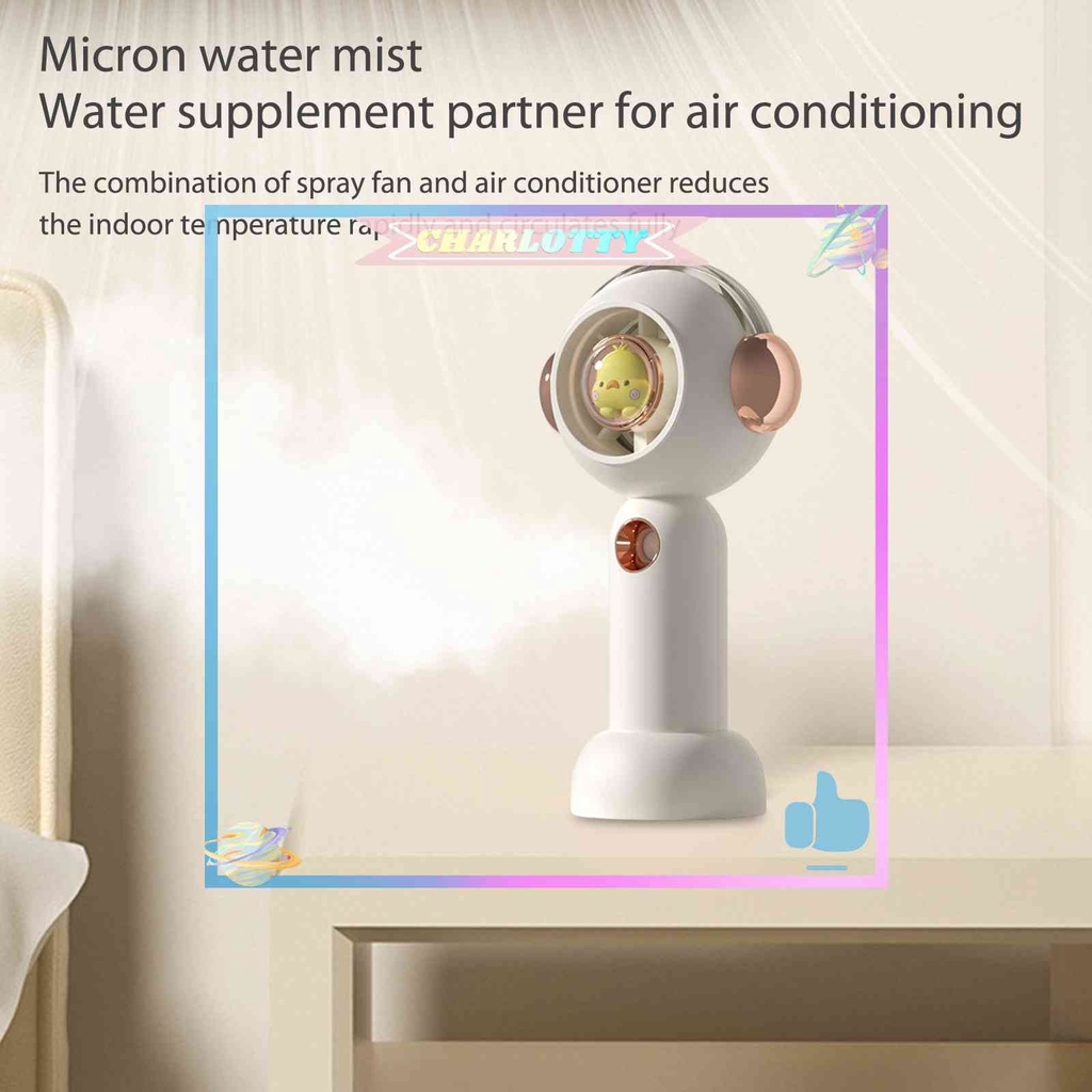✿ Áo Thun In Chữ CHA CHA Thời Trang Năng Động ✿ Quạt Phun Sương Nano Mini 3 Tốc Độ Cầm Tay Sạc USB Tiện Lợi Dành Cho Nữ