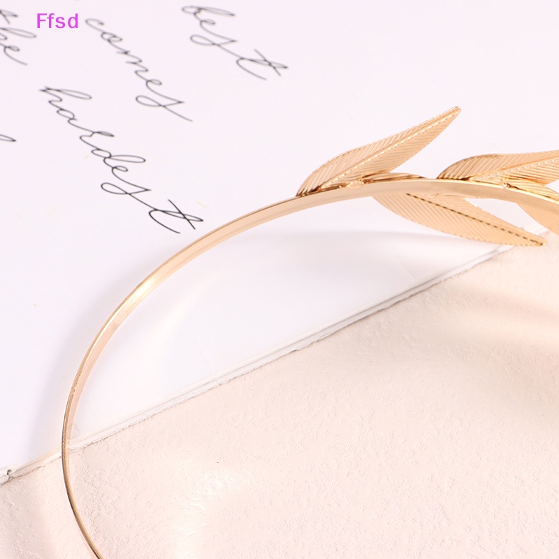 {Ffsd} Băng Đô Kim Loại Hình Lá Màu Vàng Thanh Lịch Cho Cô Dâu * Giảm Giá Hot