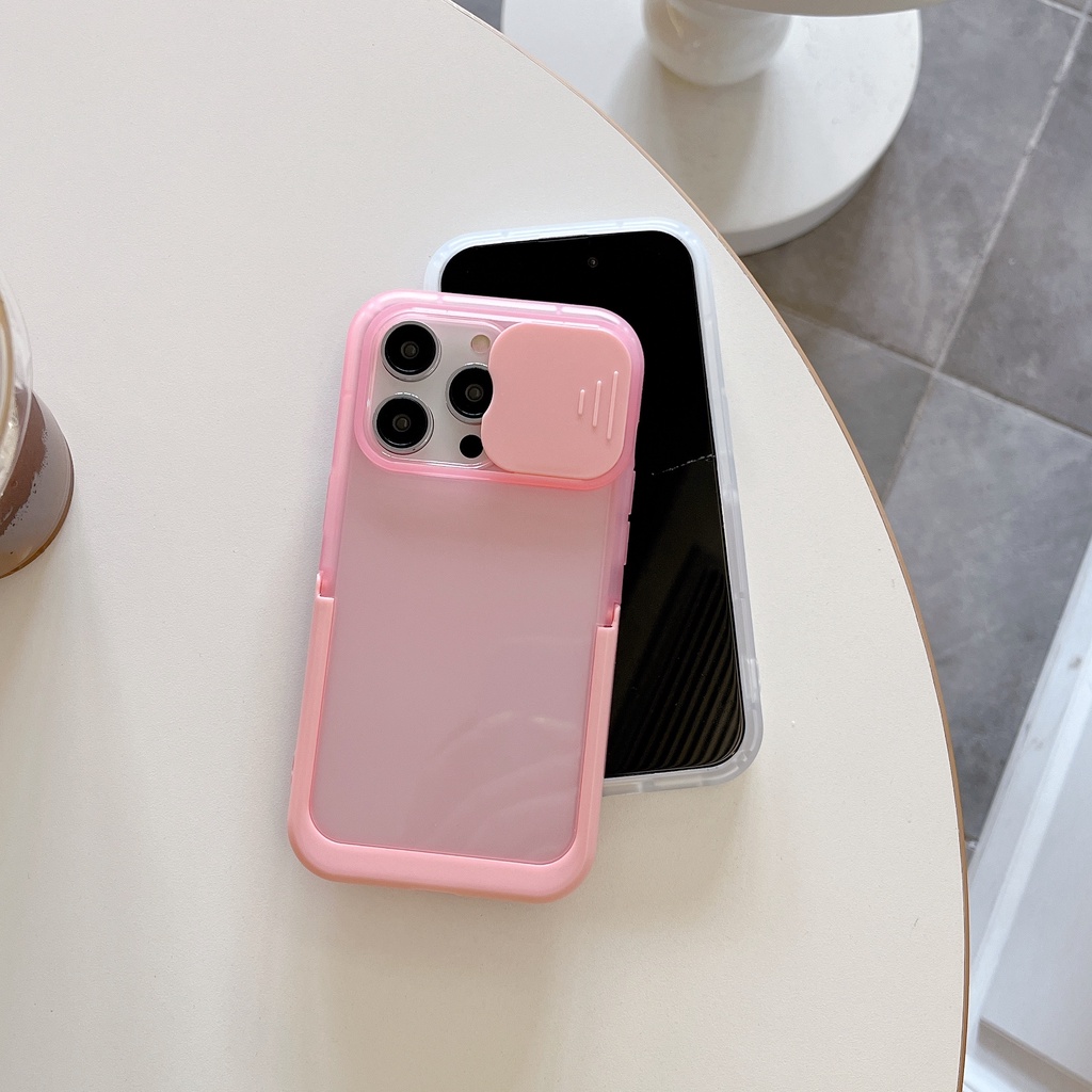 Ốp Điện Thoại TPU Silicon Mềm Trong Suốt Chống Rơi Với Giá Đứng Tàng Hình Cho iPhone 14 12 11 13 Pro Max 14 Plus