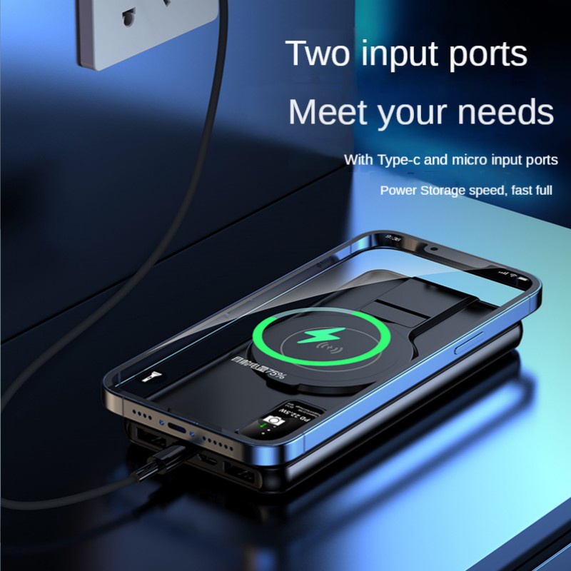 Pin Sạc Dự Phòng Không Dây 20000mAh Từ Tính Mini Magsafe Cho iPhone 14 13 12