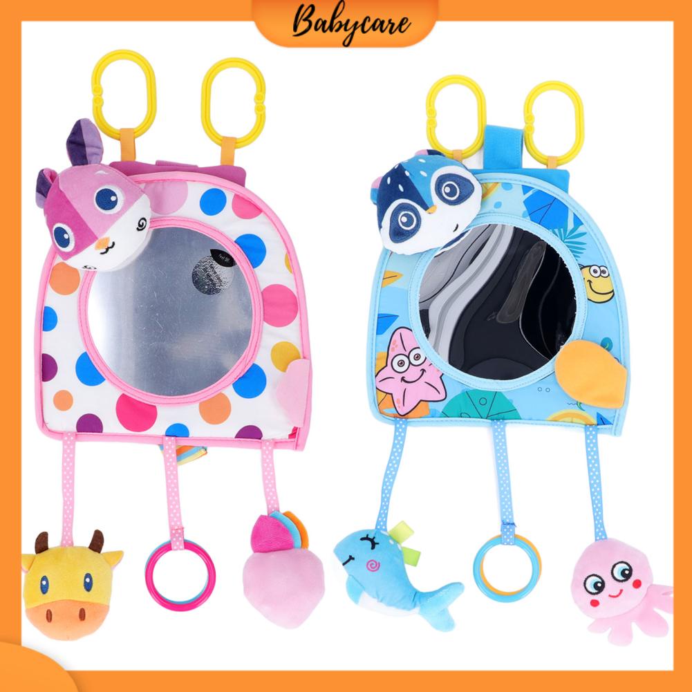 Babycare Phía Sau Xe Gương Cho Bé Rộng Clear View Hoạt Hình Ghế Ô Tô Có Treo Đồ Chơi Du Lịch