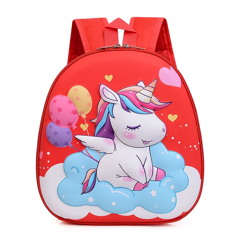 Ba Lô Đi Học Cỡ Lớn Thoáng Khí In Họa Tiết Kỳ Lân Thời Trang Đa Năng Cho Bé