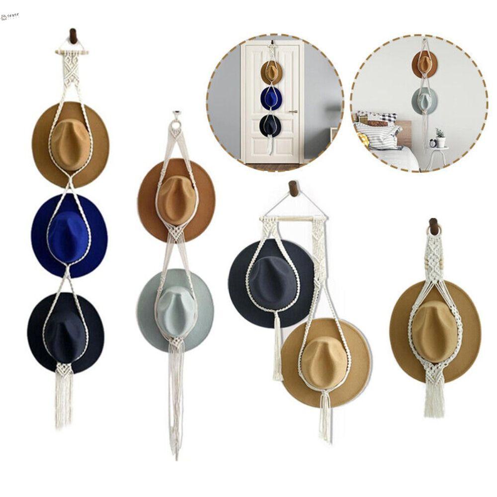 Giá Đỡ Trưng Bày Mũ Dệt Bằng Sợi Cotton Đan Thủ Công Treo Tường