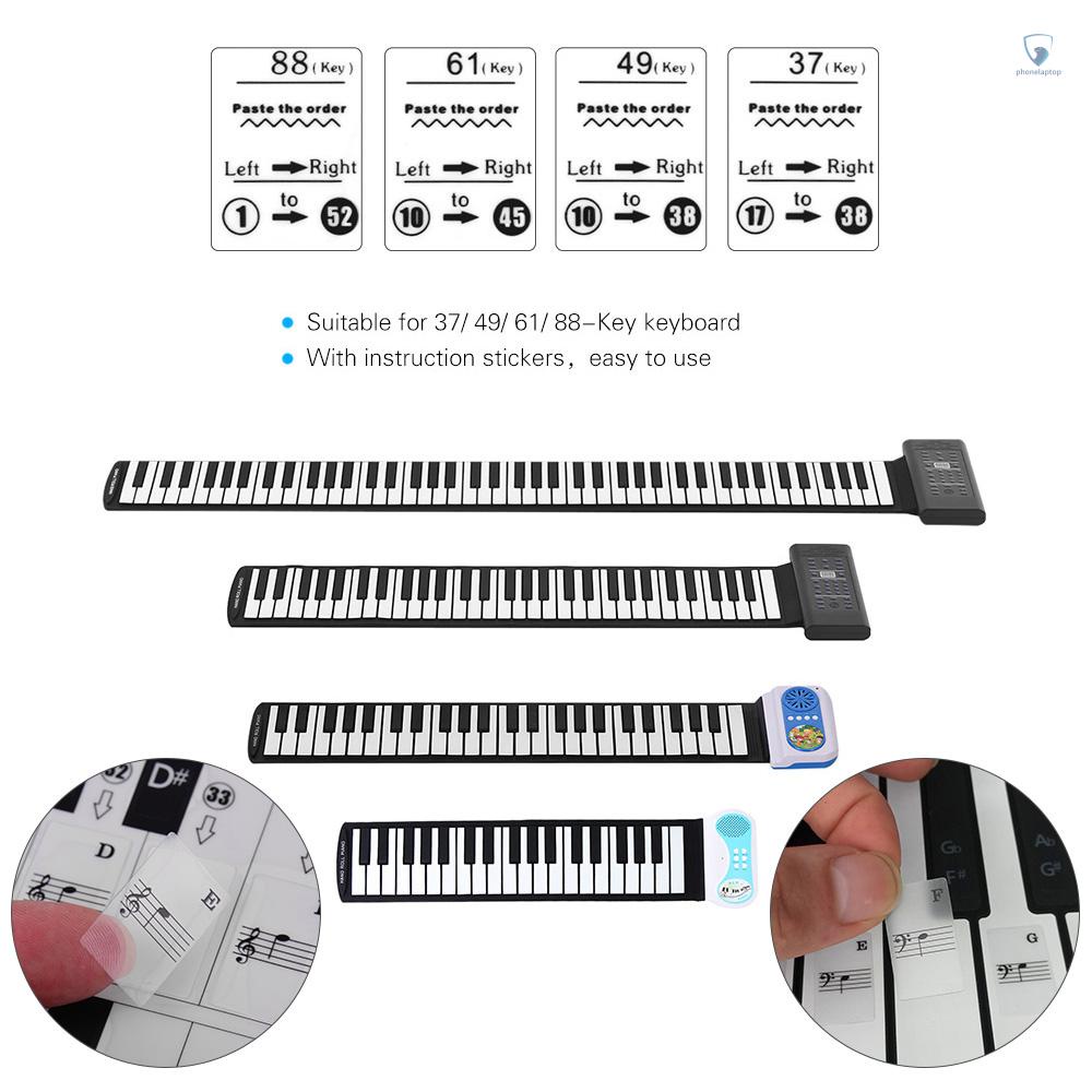 Miếng Dán Phím Đàn Piano 37 / 49 / 61 / 88 Trong Suốt Tháo Rời Được Dành Cho Người Mới Bắt Đầu