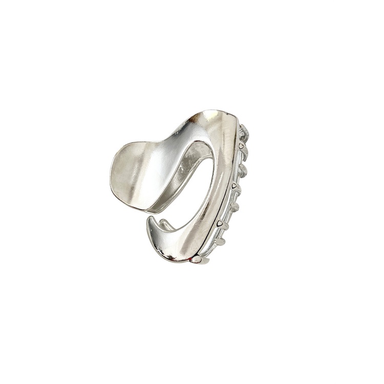 Kẹp Tóc Hình Cá Mập Màu Bạc Phong Cách Retro Cá Tính