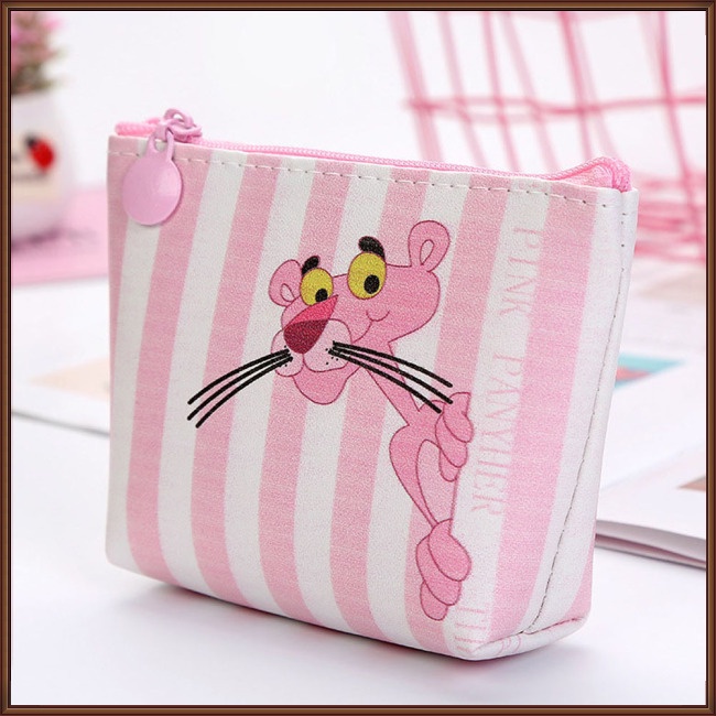 Ví Đựng Tiền Xu Có Khóa Kéo Họa Tiết Hoạt Hình Dễ Thương Cho Nữ