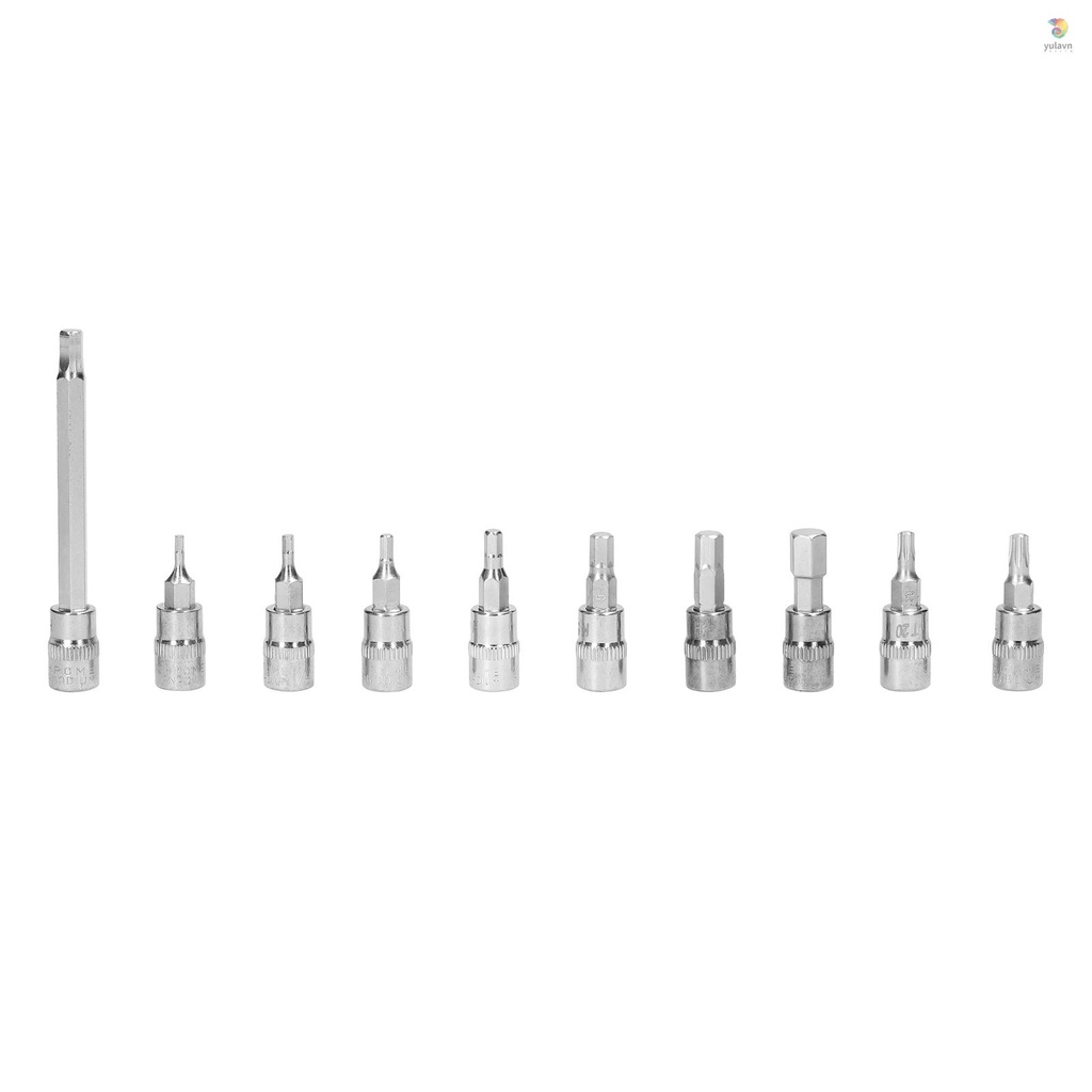 Bộ 11 Cờ Lê Mô Men Xoắn 2~24Nm 1 / 4 Inch Di Động Tháo Gỡ Nhanh Có Thể Điều Chỉnh Đa Ứng Dụng Cho Sửa Chữa Xe Đạp / Xe Hơi