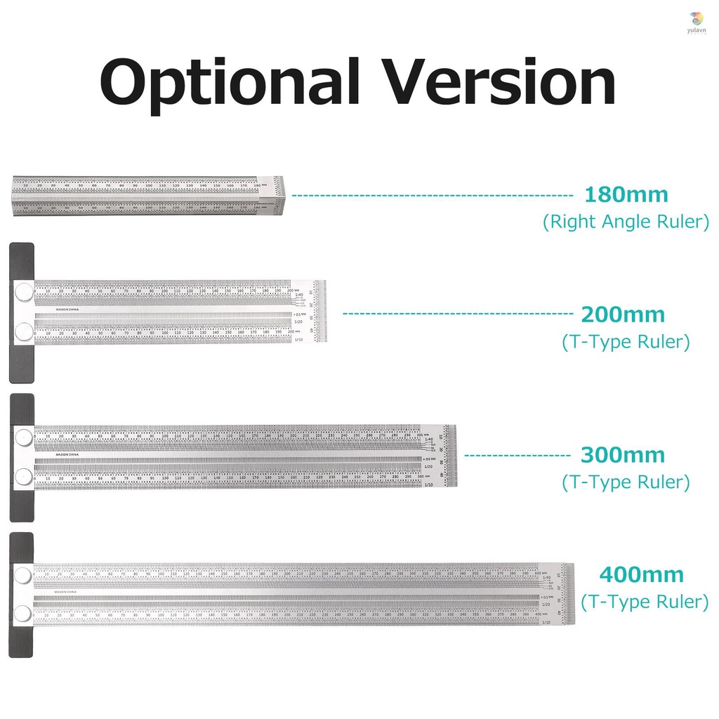 Thước Đo Góc Vuông / Cân Bằng Thép Không Gỉ Độ Chính Xác Cao Đa Năng