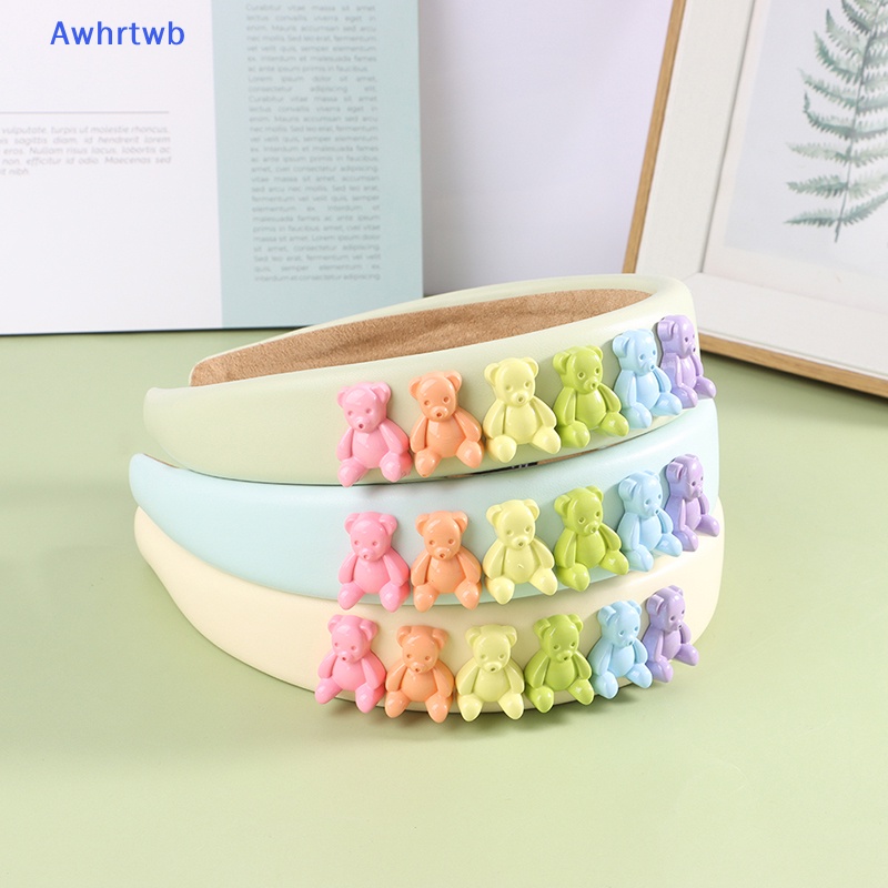 Băng Đô Cài Tóc Bằng Xốp Màu Kẹo Hình Gấu Dễ Thương Cho Bạn Gái Mới