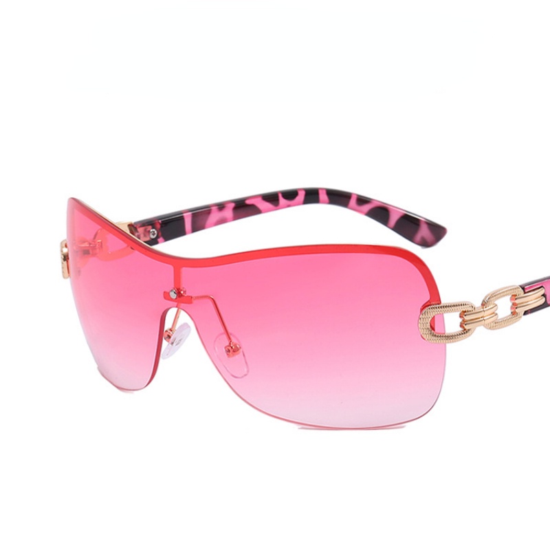 (AIMURUSI) COD Kính Mát Một Mảnh Không Gọng Phong Cách Âu Mỹ Cổ Điển Y2K