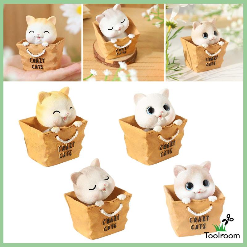 Mô Hình Chú Mèo Lắc Đầu Trang Trí Bảng Điều Khiển Xe Hơi Quán Cà Phê