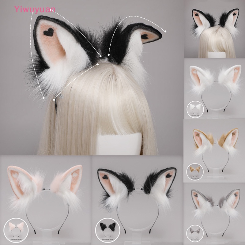 < Yiwuyuan > Băng Đô Tai Mèo Lông Xù Hóa Trang Lolita Mới