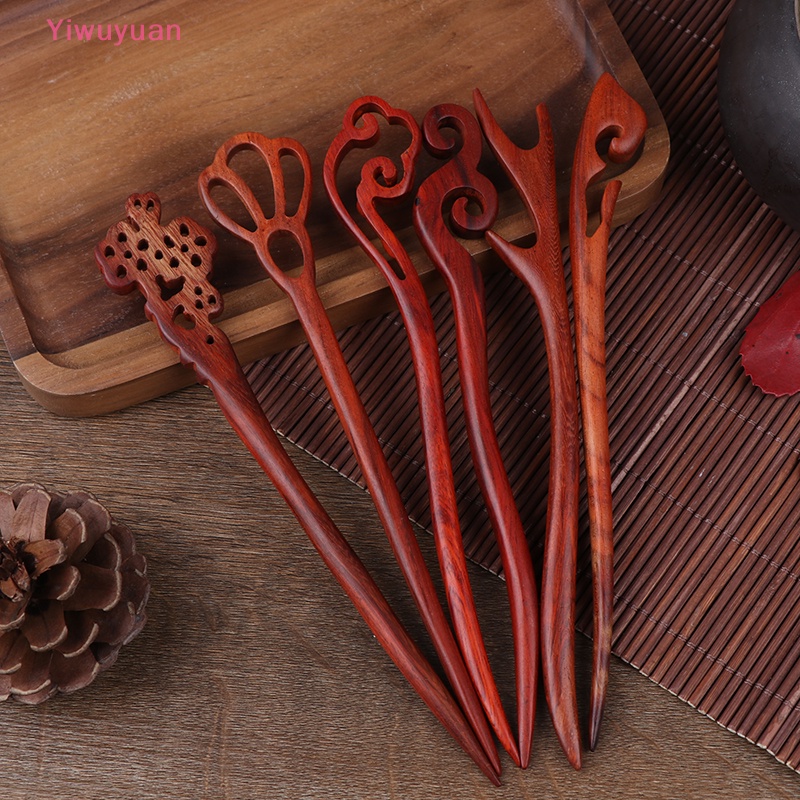 Trâm Cài Tóc Bằng Gỗ Chạm Khắc Thủ Công Phong Cách Vintage Cho Nữ Mới