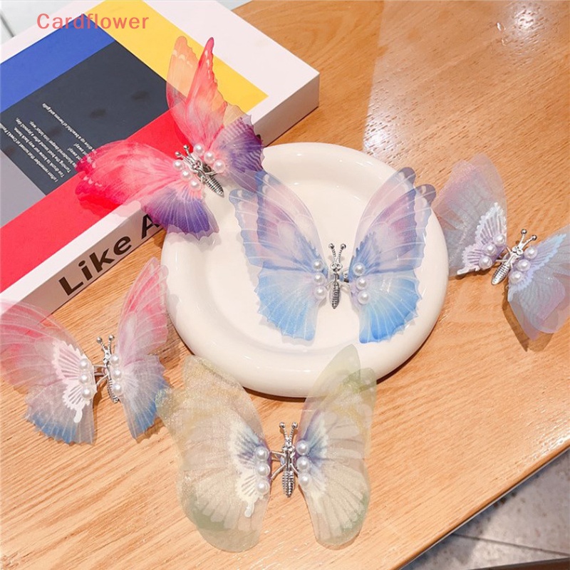 Kẹp Tóc Hình Cánh Bướm Đính Ngọc Trai Xinh Xắn Cho Bé Gái