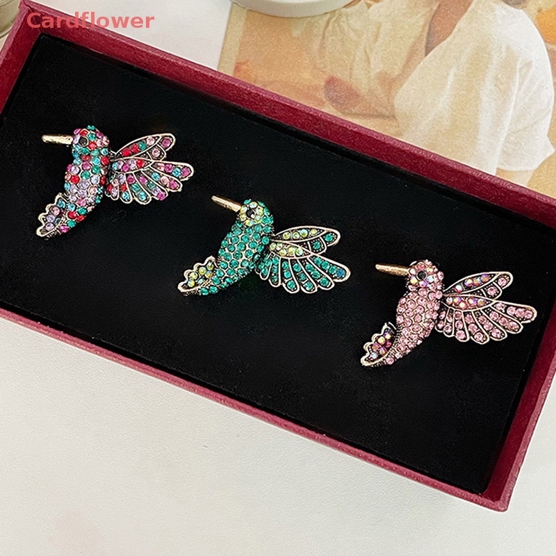 Ghim Cài Áo Hình Chú Chim Ruồi Đính Đá Thời Trang Cho Nữ