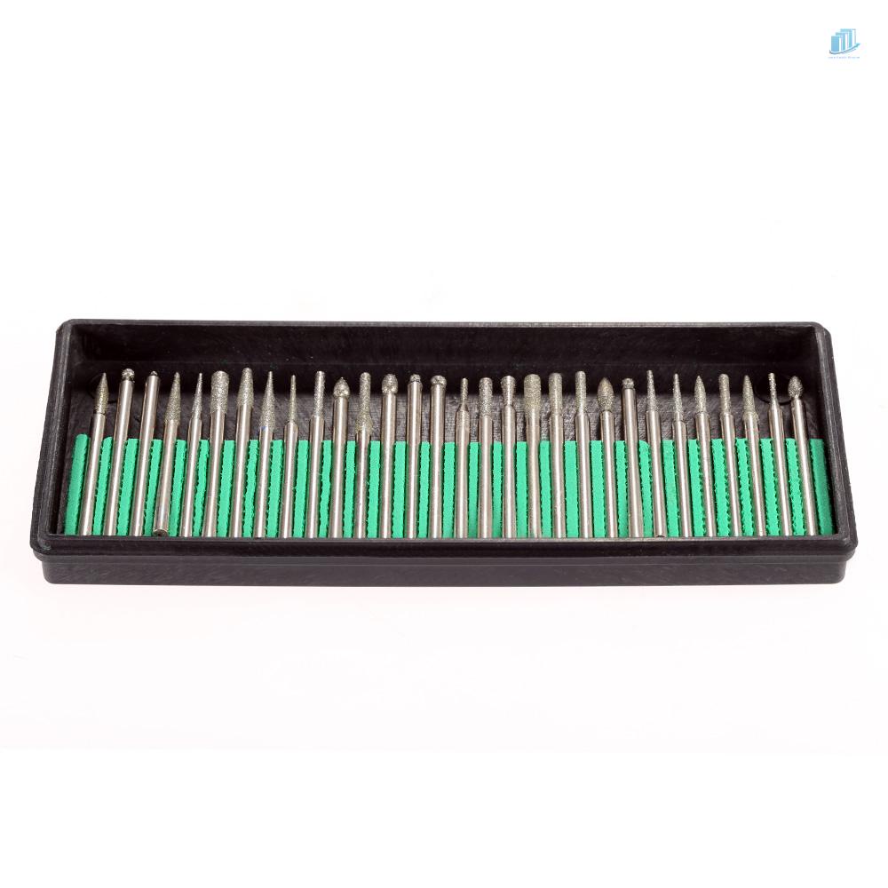 Bộ 30 Đầu Mài Kim Cương Mạ Điện 3mm Chuyên Dụng Cho Máy Mài Điện (s2mwvn)