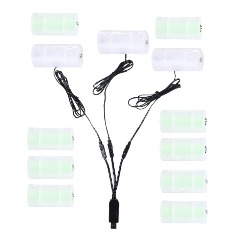 Set 1-4 Bộ Chuyển Đổi Điện 1.5V-6V Từ 1 Sang 13 LR14 Chuyên Dụng