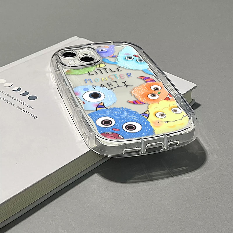 Ốp Điện Thoại Silicon TPU Mềm Trong Suốt Chống Sốc In Hình Mouter Dễ Thương Cho IPhone 11 14 13 12 Pro XS Max X XR 7 + 8 Plus