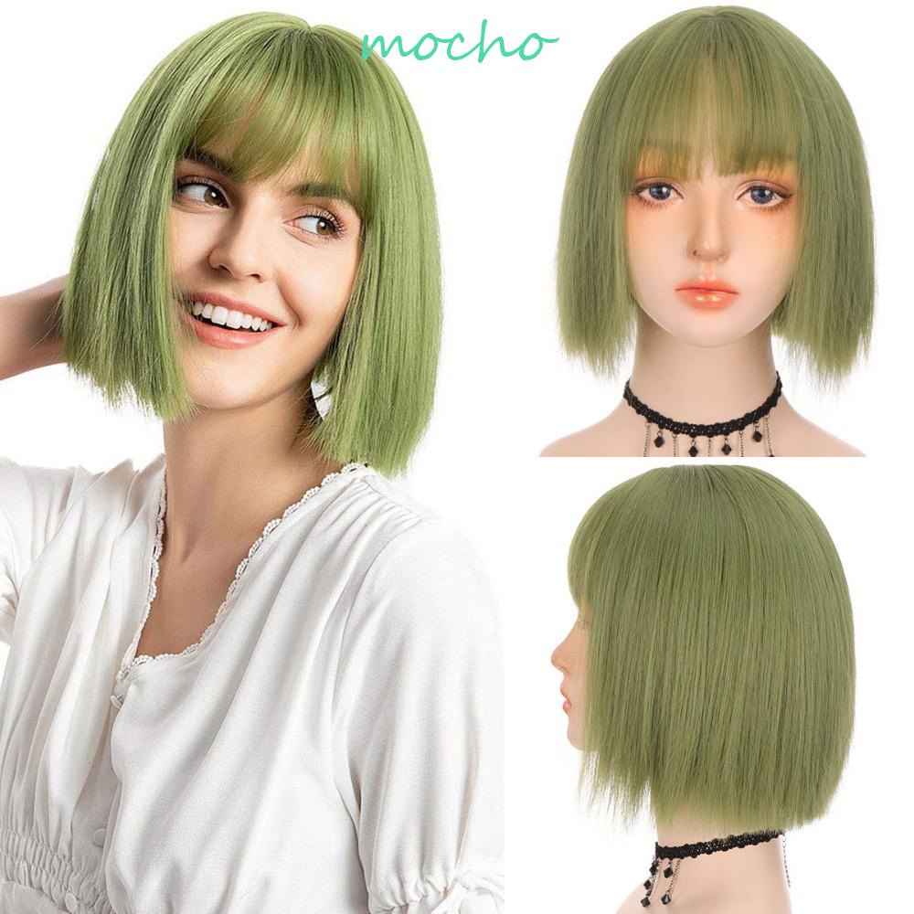 Bộ Tóc Giả Kiểu Bob Vô Hình Bằng Sợi Tổng Hợp Cách Nhiệt Hóa Trang Lolita