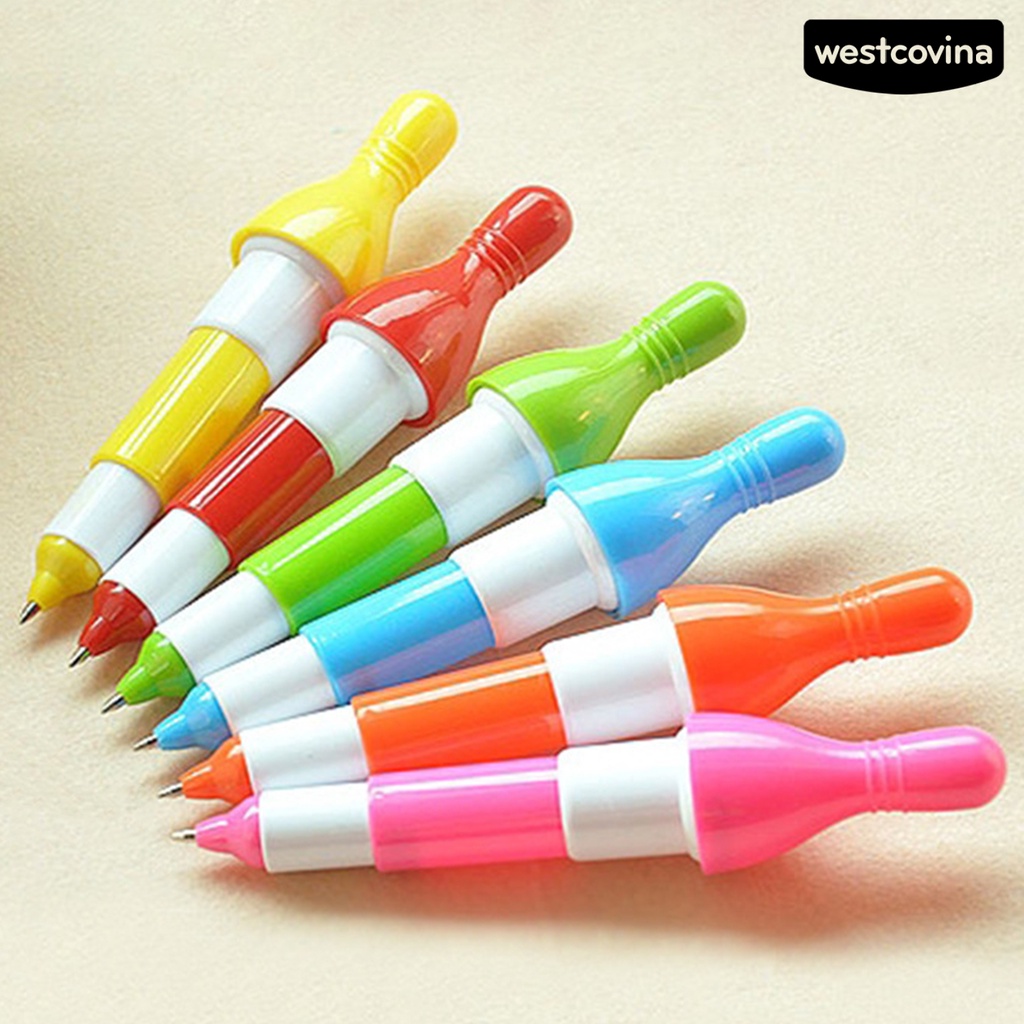 [COD]♪Set 10 Bút Bi Chống Nhòe Có Thể Kéo Dài Dễ Thương