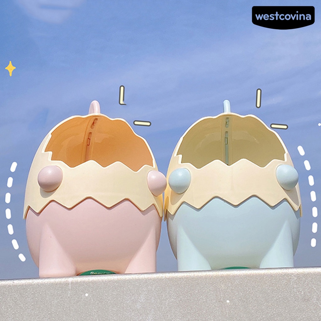 [COD]♪Hộp Đựng Bút / Cọ Trang Điểm Hình Khủng Long Hoạt Hình Dễ Thương Có Thể Tháo Rời