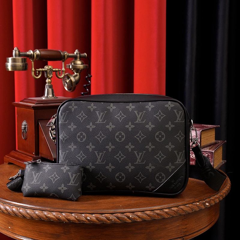 Túi đeo Chéo LV Xách Da PU đeo Vai đi Chơi đi Học Thiết Kế Cỡ Lớn Phong Thời Trang Cao Cấp Cho Nam