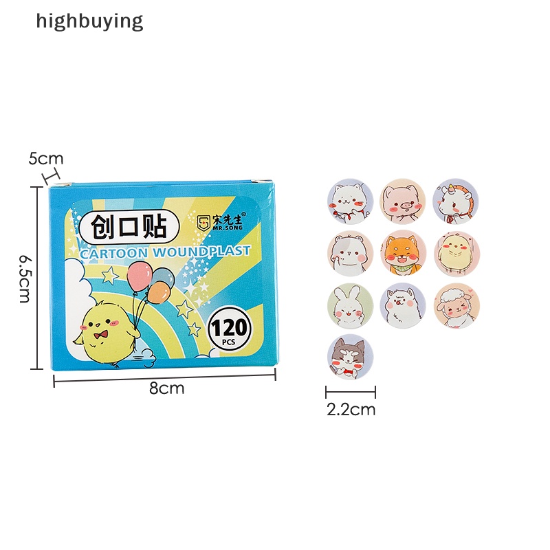 Set 120 Miếng Dán Chống Thấm Nước Thoáng Khí Họa Tiết Hoạt Hình