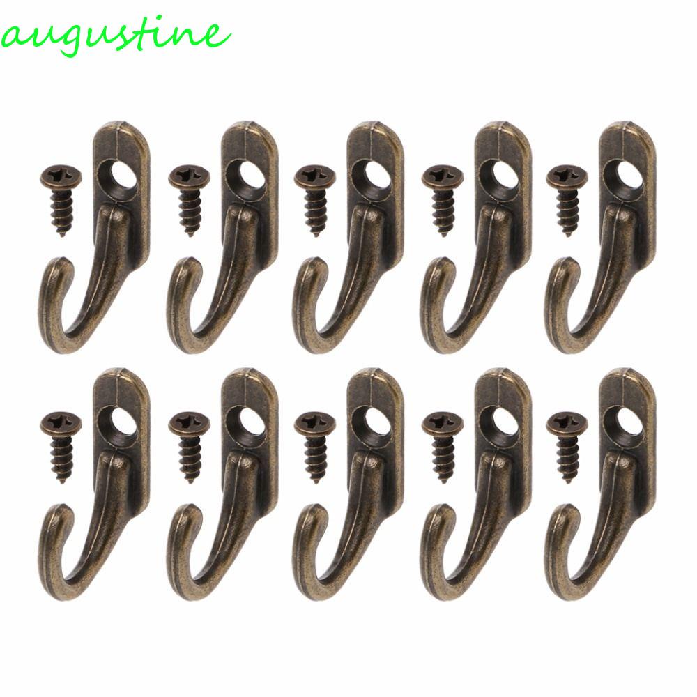 Set 10 Móc Treo Chìa Khóa Bằng Đồng Phong Cách Vintage Dành Cho Nhà Tắm Giá Đỡ