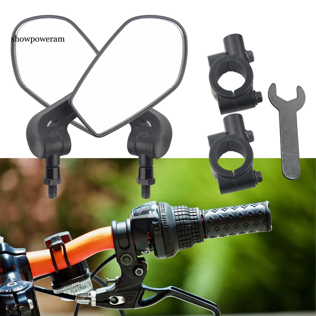 1 Cặp Gương Chiếu Hậu Xoay 360 Độ Màu Đen Gắn Tay Lái Xe Đạp