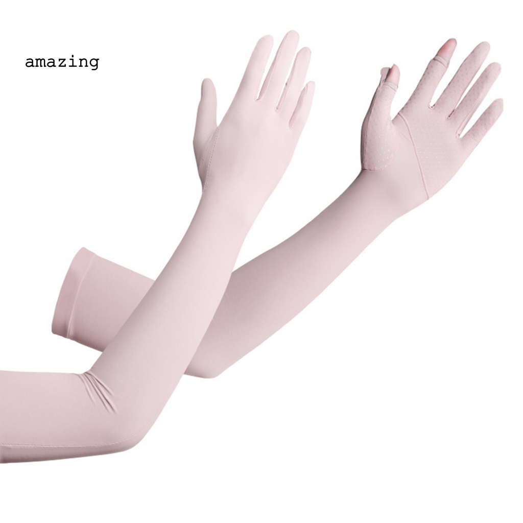 1 Cặp Găng Cánh Tay Đạp Xe / Câu Cá Chống Tia UV Một Kích Cỡ