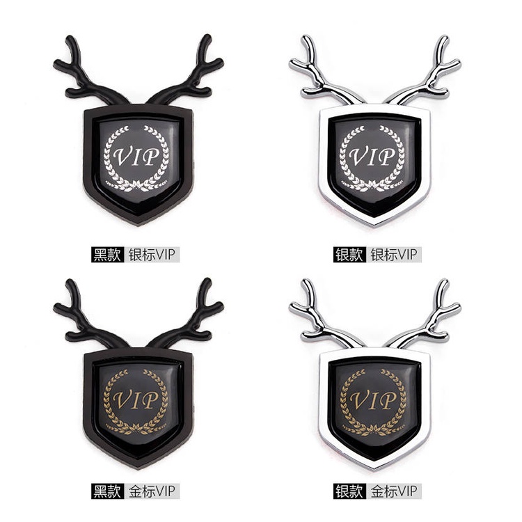 Mg Mg6 Zs Hs Gt Mg 5 Scratch Personality 3d Car Logo Antlers Side Seam Label Metal Bumper Stickers Decorative Sticker Label eONM