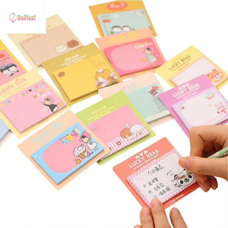 💜Giấy note hình chữ nhật hoạt hình cute, giấy ghi chú dễ thương đồ dùng học tập làm quà tặng học sinh giá rẻ