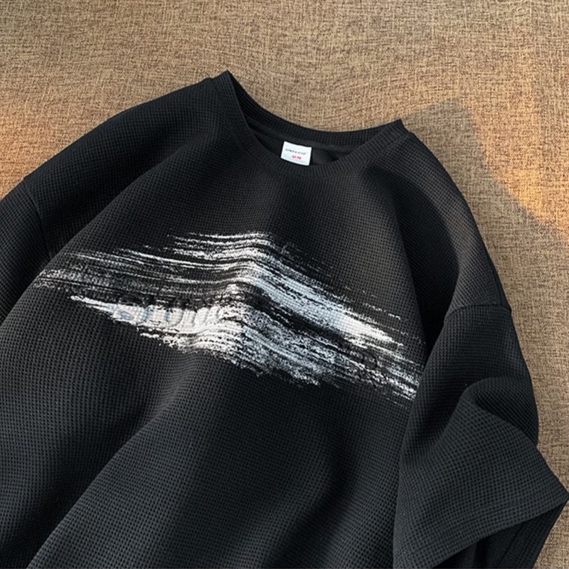 Áo Thun Tay Lỡ Dáng Rộng Phong Cách Đường Phố Mỹ Cá Tính Cho Nam