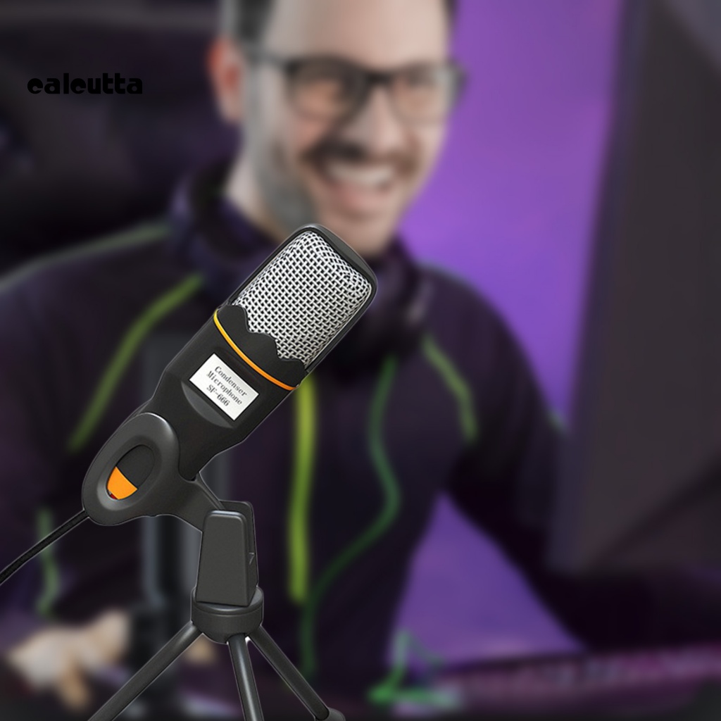 Micro Cầm Tay sf666 Chống Ồn Có Giá Đỡ Ba Chân Cho Máy Tính