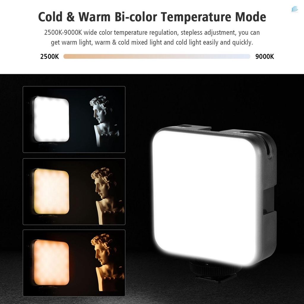 Bộ Đèn LED Video Thông Minh Andoer W64RGB CRI95 + 2500K-9000K 20 Hiệu Ứng Ánh Sáng Có Giá Đỡ Ba Chân Để Bàn Flexi