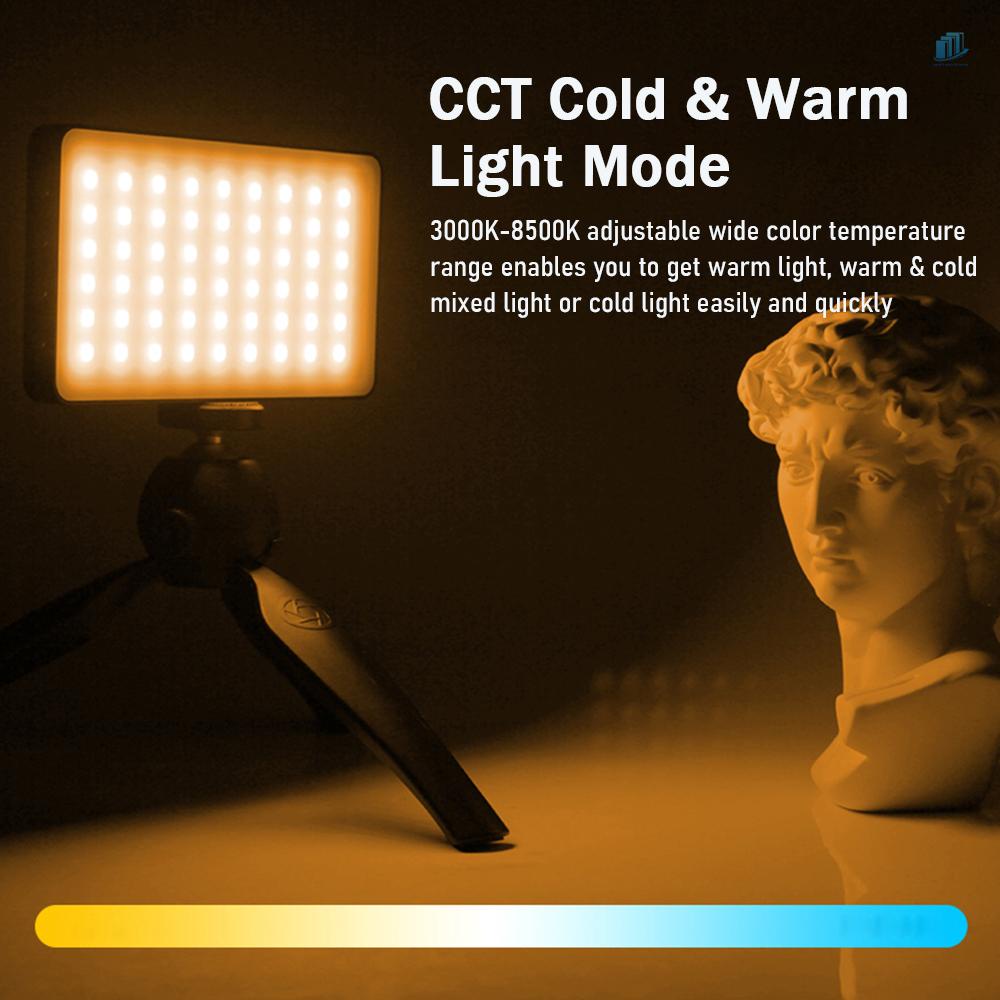 Bảng Đèn LED RGB 3000K-8500K 12 Hiệu Ứng Ánh Sáng CRI97 + Tích Hợp Pin Chuyên Dụng Hỗ Trợ Live Streaming Video