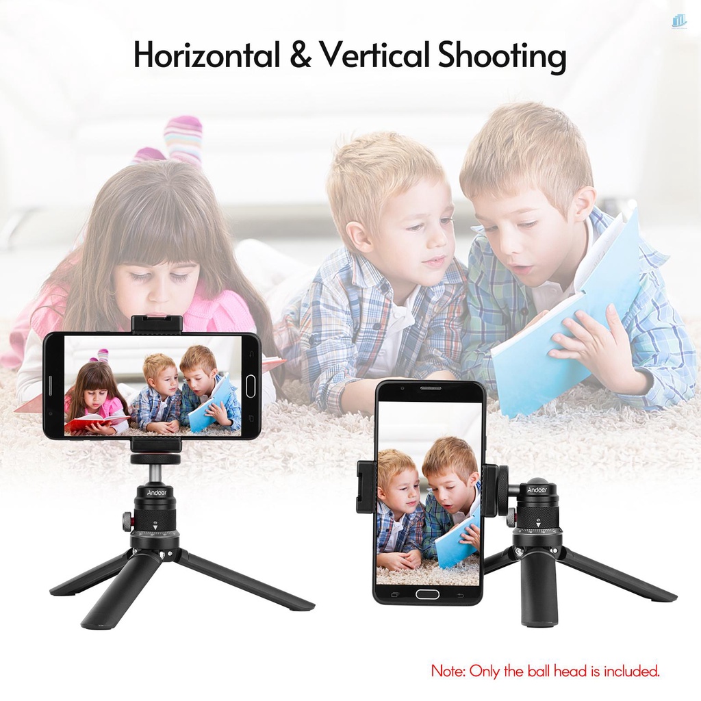 ANDOER Giá Đỡ Ba Chân Bằng Hợp Kim Nhôm 360 Độ Cho Xe Đạp Leo Núi° Phụ Kiện Xoay 180 Độ 180 Độ Chất Lượng Cao° Đế Gắn Máy Ảnh DSLR Không Gương Lật Với Tỷ Lệ 1 / 4 Thông Dụng