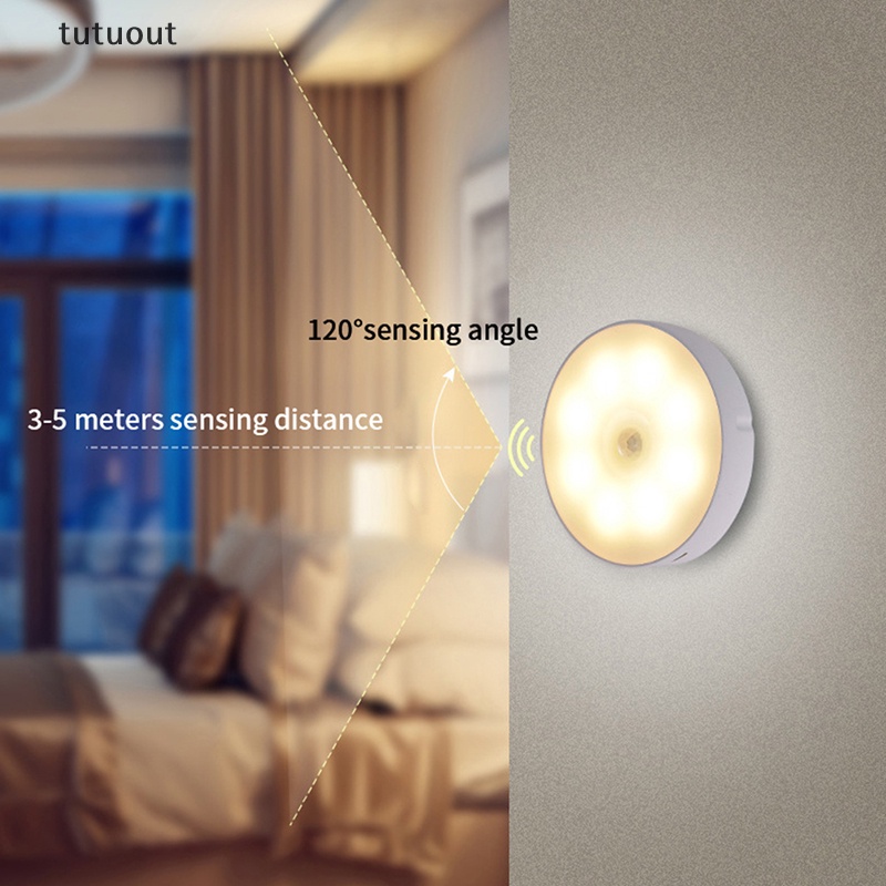 Đèn Ngủ LED Không Dây Cảm Biến Chuyển Động Có Thể Sạc Lại Bằng Cổng USB