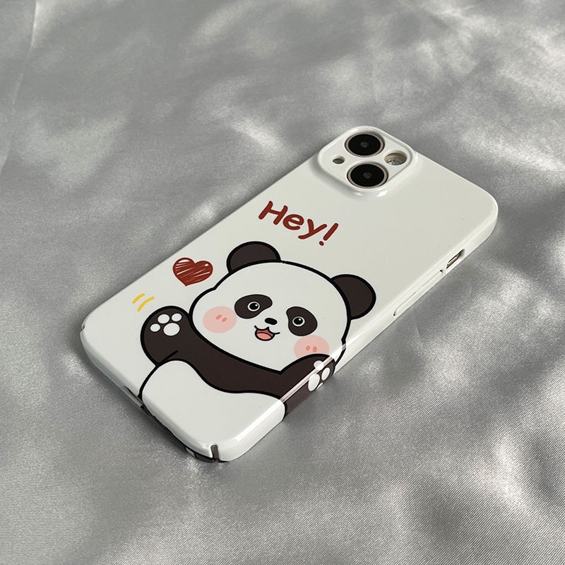 Ốp Điện Thoại Cứng In Hình Gấu Trúc Trà Sữa Cho Iphone 14 / 12 11 Xs 13Pro 8 7 Xr 0EHR