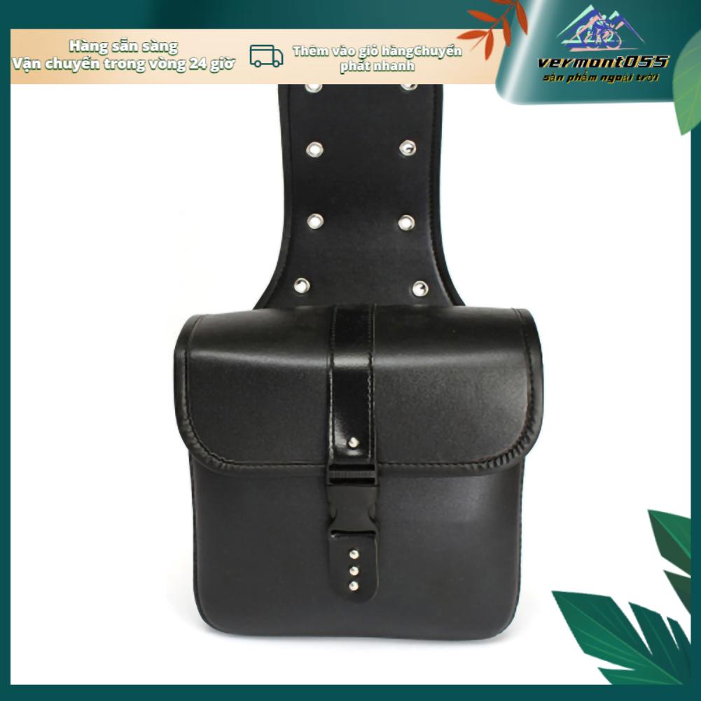 Vermont055 1 Xe Máy Bên Túi Da PU Chống Thấm Nước Saddlebag Sửa Đổi Treo