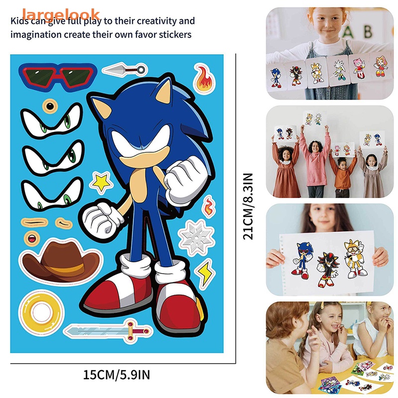 Bộ 12 / 16 Sticker Dán Trang Trí Hình Sonic The Hedgehog