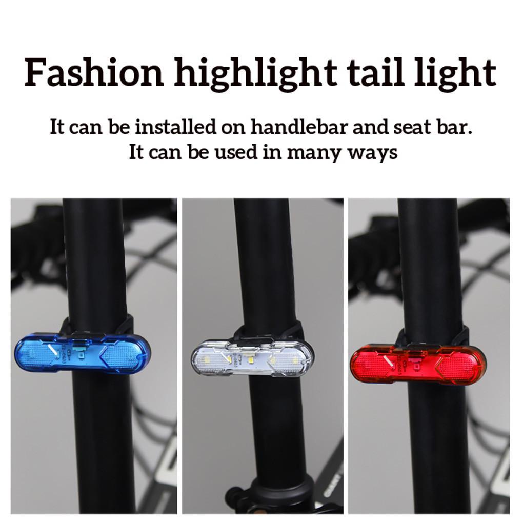 Đèn LED Cảnh Báo An Toàn Gắn Đuôi Xe Đạp Sạc Cổng USB Chống Nước Xoay Được